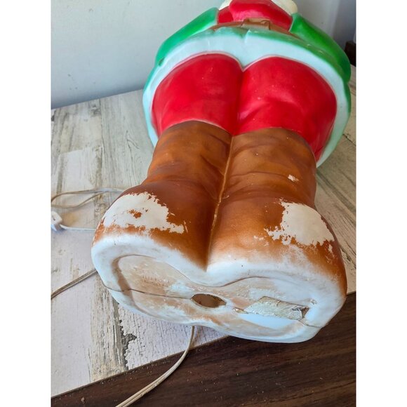 Vintage Union elf blow mold green Santa featherstone gnome mini Xmas products la - Picture 11 of 11